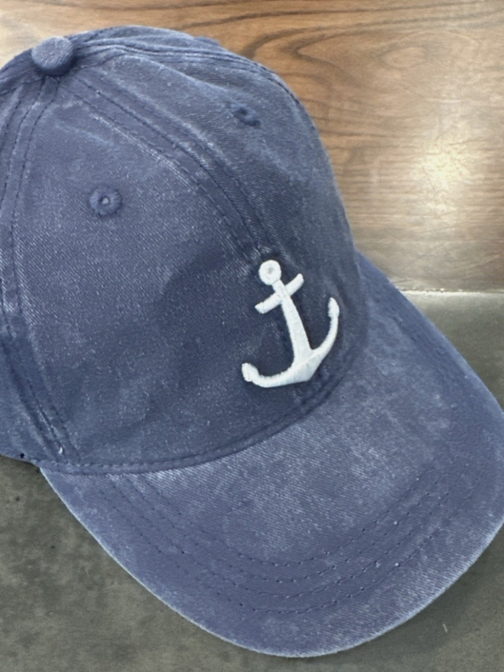 CAPE COD Navy Blue & White Anchor Embroidered Cap 100% Cotton NEW w/ TAGS!